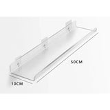 elvesmall Acrylic Shelf for Wall Storage,Floating Bookshelves,Display Shelf Organizer for Bathroom,Bedroom,Living Room,Kitchen,Room Decor