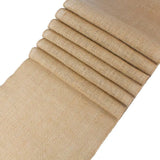 elvesmall  Natural Burlap Table Runner,Jute Vintage Farmhouse Tabletop Boho Decor for Wedding, Parties BBQ Everyday Holidays Decoration