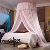 elvesmall Single Door Three Doors Dome Mosquito Net Fully Wrapped Suspended Ceiling Mosquito Net Large Space Princess Style Bed Netting