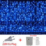 elvesmall LED Fairy String Lights Outdoor Waterproof Waterfall Street Garland Curtain Lights For Patio Christmas Wedding Party Decoration