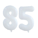 elvesmall 2pcs 30/40inch Giant White Number Balloon 16 18 25 30 40 50 Foil Balloons Birthday Wedding Baby Shower Decoration Figures Globos