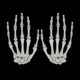 elvesmall 2/12pcs Realistic Human Hand Bone Halloween Haunted House Plastic Skull Skeleton Bone Adult Scary Props Halloween Decoration