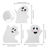elvesmall 3pcs /set Wooden Ghost Tiered Tray Halloween Decor Wooden Table Sign For Halloween Party Home Decor