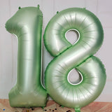 elvesmall 40inch Olive Green 0-9 Number Digital Helium Balloons Kids Adult 18 30 60th Birthday Party Decor Wedding Hawaiian Party Supplies