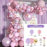 elvesmall Macaron Butterfly Balloon Garland Arch Kit Birthday Party Decor Kids Baby Shower Girl Latex Ballon Chain Wedding Party Supplies