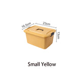 elvesmall Plastic Sundries Storage Box with Handle Large Capacity Cosmetics Toy Snack Clothes Organizer Baskets Containers Home Gadgets