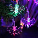 elvesmall  1.5m 10Led Halloween Pumpkin Ghost Skeletons Bat Spider Led Light String Festival Bar Home Party Decor Halloween Ornament