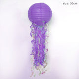 elvesmall DIY Little Mermaid Theme Party Jellyfish Lantern Under The Sea Happy Birthday Party Decor Kids Baby Shower Scene Layout Props