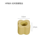 elvesmall Ceramic Candle Holder Pillar Candlesticks Holder for Centerpieces Wedding Decorations Flower Shape Minimal Candle Stick Holder