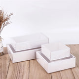 elvesmall  10pcs/lot Kraft Paper Box With Transparent PVC Window Packaging Gift Box Wedding Birthday Christmas Party Candy Cookie Cake Box
