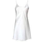 elvesmall  Ice Silk Sexy Women's Satin Nightdress Sexy Lotus Hem Sling Dress Chemise Soft Nightgown Women Lingerie Night Wear Summer Dress