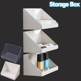 elvesmall Wall Mounted Storage Boxes Bathroom Organizer Case Oblique Opening for Cotton Swab Band-aid Makeup Adhesive Jewelry Holder Box
