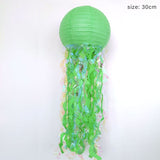 elvesmall DIY Little Mermaid Theme Party Jellyfish Lantern Under The Sea Happy Birthday Party Decor Kids Baby Shower Scene Layout Props