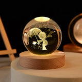 elvesmall 6cm 3D Crystal ball Crystal Planet Night Light Laser Engraved Solar System Globe Astronomy Birthday Gift Home Desktop Decoration