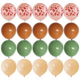 elvesmall 40pcs Green Balloons Set Chrome Metallic Confetti Ballon Jungle Safari Animal Birthday Party Decoration Wedding Balloon Garland