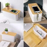 elvesmall Cable Storage Box Power Line Dustproof Case Charger Socket Organizer For Wire Plug Protection anti-electric Shock finishing Box