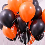 elvesmall 15pcs Halloween Balloon Orange Black Latex Confetti Balloons Halloween Party Decor Supplies Shop Bar Halloween Decoration Balls