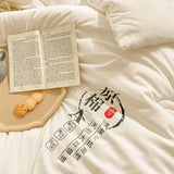 elvesmall  -  Soybean Fiber Filling Spring Summer Autumn Winter Comforter 100% Cotton Fabric Quilting Comforters Grade A Warm Blanket Quilt