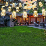 elvesmall LED Solar String Lights Bulbs Outdoor Christmas Decoration IP65 Waterproof Fairy Lights For Garden Patio Camping Party Wedding