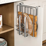 elvesmall  Kitchen Under Cabinet Basket Storage Shelf Cutting Board Rack Kitchen Closet Rack Under Desk Cabinet Office Bathroom Organizers