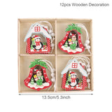 elvesmall Christmas Wooden Pendant Merry Christmas Decorations for Home  Navidad Christmas Tree Ornaments Xmas Gifts New Year