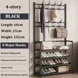 elvesmall Floor Shoe and Hat Rack Strong Load-bearing Clothes Hat Coats Shoes  Living Room Organizer Bedroom Hanger Cabinet Storage Rack