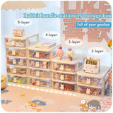 elvesmall Stationery Storage Box Desktop Student Ins Drawer Pen Cabinet Office Tape Hair Accessories Kawaii Sundries Organizer
