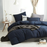 elvesmall American Size Furball Tassel Duvet Cover Set Luxury King Queen Size Bedding Set Twin Full Quilt Covers Juego De Ropa De Cama