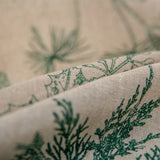 elvesmall Bay Window Curtains for Kitchen Living Room Bedroom Home Decoration Curtain American Style Cotton Linen Green Pine Cone Printing