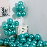 elvesmall 10Pcs Metal Latex Balloons Christmas Baby Shower Balloons Wedding Halloween New Year Ball Shape Birthday Party Decorations