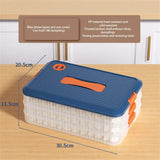 elvesmall Refrigerator Organizer Dumpling Storage Box Kitchen Organizer Food Storage Box with Lid Stackable Transparent Plastic Shelf