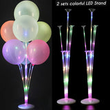 elvesmall 1/2 set Latex Balloon Holder Balloons Stand Column Metallic Balloons Baby Shower Kids Birthday Party Wedding Decoration Supplies