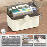 elvesmall 1pc Medicine Chest, Household Portable Multi-layer Box With Large Capacity, Emergency Storage