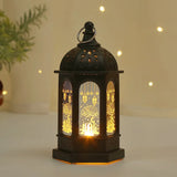 elvesmall Eid Decoration Light Eid Mubarak Lamp Ornament Islam Muslim Party Decor Supplies Ramadan Wind Lantern Decor for Home Party