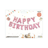 elvesmall  13Pcs/Set 16Inch Happy Birthday Letter Balloon Birthday Party Decoration Aluminum Film Balloon