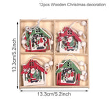 elvesmall Christmas Wooden Pendant Merry Christmas Decorations for Home  Navidad Christmas Tree Ornaments Xmas Gifts New Year