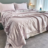 elvesmall  Silky Lyocell double bed comforter Nature fiber Spring Bedding set jacquard Bed linen summer quilt Bed duvets set bed sheets set