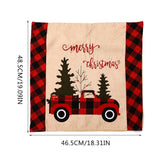 elvesmall  Christmas Chair Cover Red Truck Dining Chair Cover For New Year Merry Christmas Party Home Dining Room Kitchen Table Decor