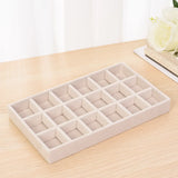 elvesmall Velvet Jewelry Tray Storage Drawer Small Stackable Beige Jewelry Boxes and Packaging Suitable for Ring Earrings Simple Practical