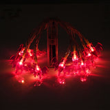 elvesmall 150cm 10LED Halloween LED String Lights Portable Pumpkin Ghost Skeletons Lights for Home Bar Halloween Party Decor Supplies