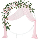 elvesmall 1.8M Roses Vines Eucalyptus Leaves Simulation Flowers Wedding Party Arch Decoration Soft Fake Silk PVC Artificial Flowers Vines