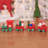 elvesmall  Plastic Train/New Wooden Christmas Ornament Merry Christmas Decoration For Home Xmas Gifts Noel Natal Navidad New Year