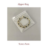 elvesmall 10/20 PCS Zipper Bag Jewelry Plastic PVC Transparent Bracelet Necklace Earrings Storage Gift Bag For Small Business Packaging