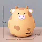 elvesmall New Cute Cartoon Image of Calf Resin Ornaments Children's Pet Money Box Home Decoration Children's Gifts Coin Bank