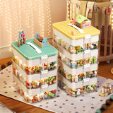 elvesmall  Lego Organizer Box Children's Toy Storage Box Lego Sorting Storage Box Building Block Classification Boxcase Kid Toy Organizer