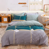 elvesmall  High Quality Cotton Bedding Set Duvet Cover with Pillowcases Breathable Sweat-wicking Plenty of Sizes Available