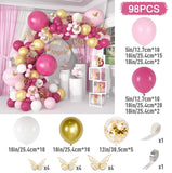 elvesmall Macaron Butterfly Balloon Garland Arch Kit Birthday Party Decor Kids Baby Shower Girl Latex Ballon Chain Wedding Party Supplies