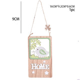 elvesmall 1pc Easter Wooden Hanging Ornament Bird House Pendant for Spring Easter Home Door Decorations Kids Party DIY Crafts Supplies