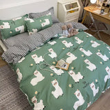 elvesmall  Sweetheart Bedding Set Fashion Tiger Single Double Queen Size Flat Sheet Quilt Duvet Cover Pillowcase Bed Linens Home Textile