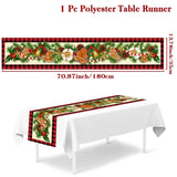 elvesmall Merry Christmas Red Black Grid Snowflake Table Runner Christmas Decoration For Home  Navidad Natal Xmas Tablecloth New Year